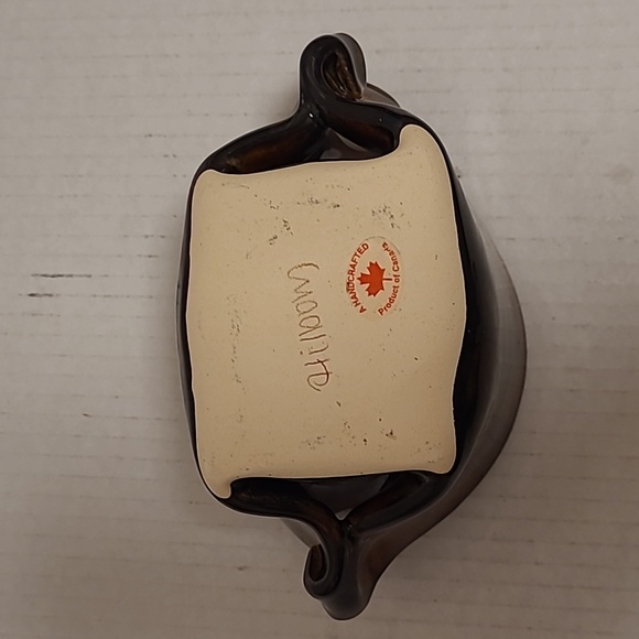 Signed Hilborn Canadian Studio Pottery Brown Pinch Bowl - Picture 12 of 16